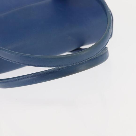 MCM Hand Bag Leather Blue Gold Auth BA6222 - Picture 7 of 16